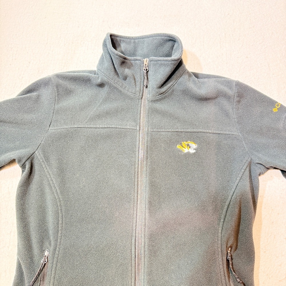 Columbia‎ Missouri Mizzou Tigers Fleece Jacket Women Large Black Excellent Zip
